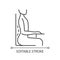 Unnatural sitting position linear icon