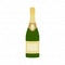 Unopened wine bottle. Vector icon. Cheers. Celebration. Holiday toast. Flat