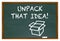 Unpack That Idea Understand Meaning Chalk Board