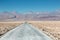 Unpaved salt road in middle of the dry Atacama desert, in northern Chile