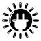 Unplugged electrical plug icon, simple style