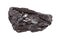 Unpolished anthracite hard coal rock isolated