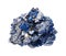 Unpolished Azurite mineral crystals cutout