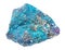 unpolished blue Chalcopyrite rock isolated