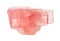 Unpolished crystal of rhodochrosite gem cutout