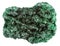 unpolished fibrous malachite mineral isolated