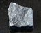 unpolished Gabbro rock on black