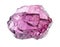 unpolished rhodolite (pyrope garnet) gem cutout