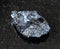 unpolished Sphalerite (zink blende) rock on black