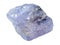 unpolished tanzanite crystal isolated on white