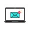 Unread email notification, full email massages concept, vector, illustration