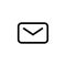 Unread new email message icon design. closed mail envelope symbol. simple clean line art professional business management concept