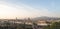 Unreal panoramic landscape of Florence, Italy from the viewpoint of the city at a beautiful time of day