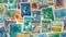 Unreal Postage stamps from different countries and times