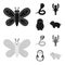 An unrealistic black,monochrom animal icons in set collection for design. Toy animals vector symbol stock web