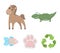 An unrealistic cartoon animal icons in set collection for design. Toy animals vector symbol stock web illustration.