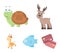 An unrealistic cartoon animal icons in set collection for design. Toy animals vector symbol stock web illustration.