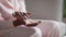 Unrecognizable African American Woman Moisturizing Hands, Applying Cream Indoor, Cropped