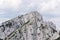 Unrecognizable people on top of the Grosser Donnerkogel Mountain in Alps, Gosau, Gmunden district, Upper Austria federal state