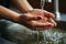 Unrecognizable womans hands in a close up, promoting cleanliness through handwashing