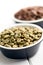 Unroasted green coffee beans