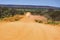 Unsealed dirt road in Central Australia