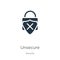 Unsecure icon vector. Trendy flat unsecure icon from security collection isolated on white background. Vector illustration can be