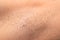 Unshaved armpit close up