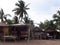 Unsightly abandoned resort bamboo and wooden cottages left untended by the owners