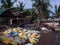 Unsightly sandbags we laid along the seashore resort houses to keep them from further inundation caused by strong ocean waves of t