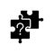 Unsolved puzzle black glyph icon