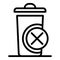 Unsorted garbage icon, outline style