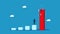 Unstoppable growth. man standing and looking at steadily growing bar graph