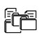 Unstructured Data Black And White Icon Illustration