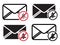 Unsubscribe message / mail notification - flat vector icon for the apps or website