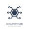 Unsupervised learning icon. Trendy flat vector Unsupervised lear