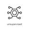 Unsupervised learning icon. Trendy modern flat linear vector Uns