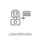 Unsupervised learning linear icon. Modern outline Unsupervised l