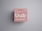 Ununbium. Transition metals. Chemical Element of Mendeleev\\\'s Periodic Table. 3D illustration