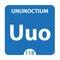 Ununoctium Chemical 118 element of periodic table. Molecule And Communication Background. Ununoctium Chemical Uuo, laboratory and