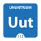 Ununtrium Chemical 113 element of periodic table. Molecule And Communication Background. Ununtrium Chemical Uut, laboratory and