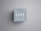 Ununtrium. Post-transition metals. Chemical Element of Mendeleev\\\'s Periodic Table.. 3D illustration