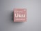 Unununium. Transition metals. Chemical Element of Mendeleev\\\'s Periodic Table. 3D illustration