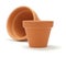 Unused Clay Pot Over White