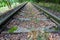 Unused old railway tracks