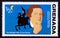 Unused postage stamp Grenada 1975, Paul Revere midnight ride