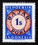 Unused postage stamp Republic Indonesia 1948, Digits in a double circle