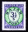 Unused postage stamp Republic Indonesia 1948, Digits in a double circle