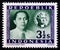 Unused postage stamp Republic Indonesia 1948, Sutan Sjahrir and Thomas Jefferson