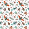 Unusual Bugs and Exotic Beetles Seamless Pattern